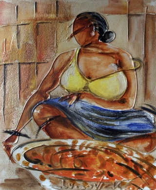 La tenue jaune (2003) 60x55cm�